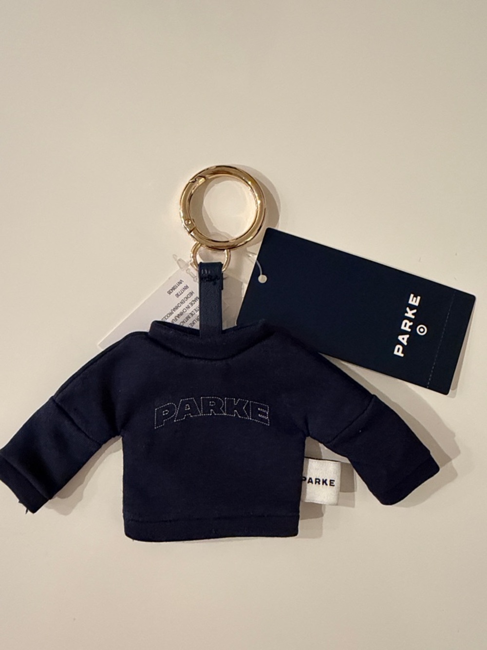 PARKE x Target Navy Mini Sweatshirt Keychain